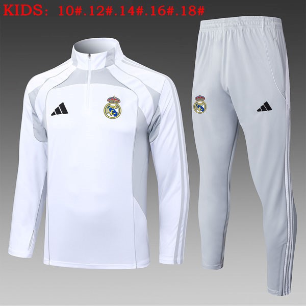Ninos Sudadera De Training Real Madrid 2025-2026 Blanco 6